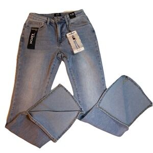 Simple Society Jeans Low Rise Light 10/29 NWT Y2K Retro SPLIT FLARE LEG